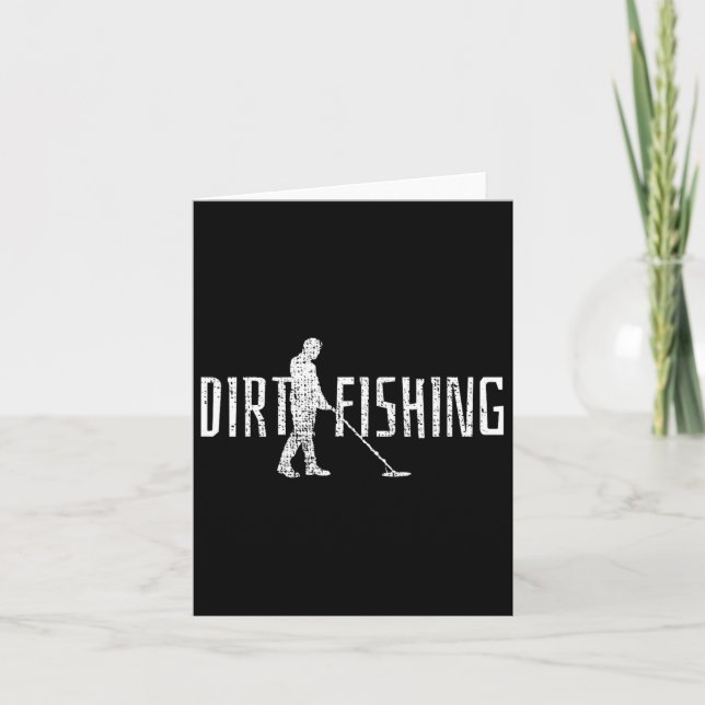 Metal Detecting Detector Detection Fishing  Card (Front)