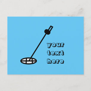 metal detecting detector postcard