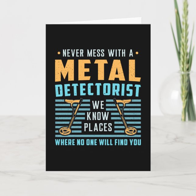 Metal Detecting Detectorist Detector Gift Idea Card (Front)