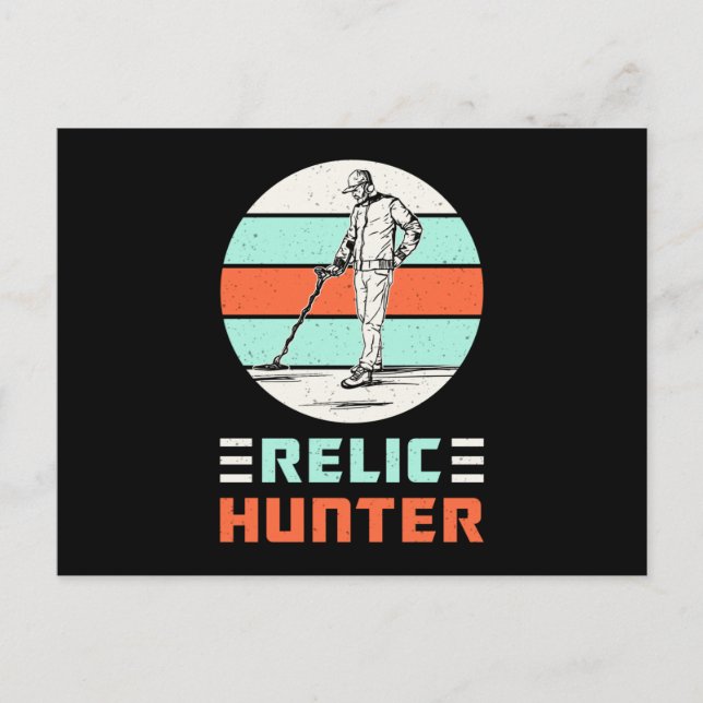 Metal Detecting Detectorist Retro Funny Gift Idea Postcard (Front)