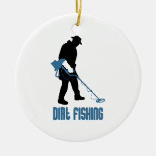 Metal Detecting - Dirt Fishing Ceramic Ornament