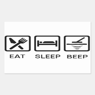 metal detecting EAT-SLEEP-BEEP decal Sticker