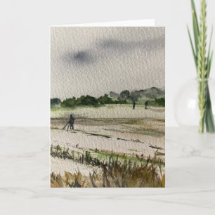 Metal Detecting In The Fields Card