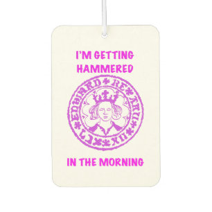 Metal Detecting Pink Hammered Coin Air Freshener