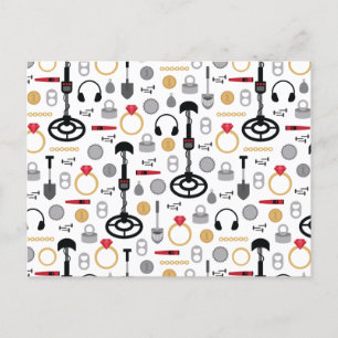 Metal Detecting Postcard