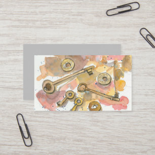 Metal Detecting Relic Treasure Hunter Keys Coins Business Card