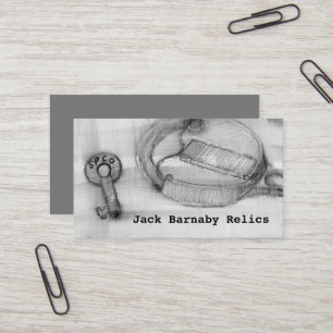 Metal Detecting Relics Railroad Lock Key Treasure Business Card