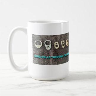 metal detecting ring pulls through the ages coffee mug