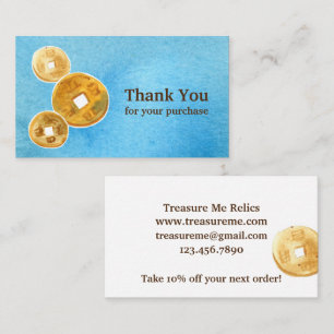 Metal Detecting Thank You For Your Purchase Business Card