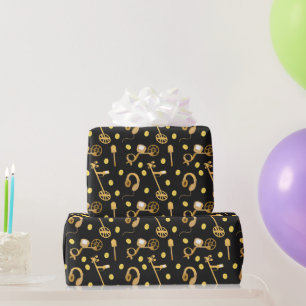 Metal Detecting Treasure Hunting Cartoon Wrapping Paper