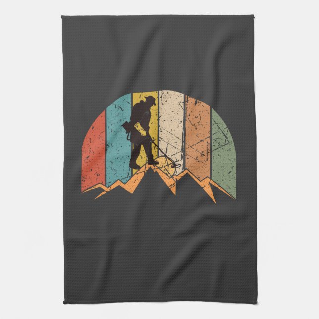 Metal Detecting Vintage Kitchen Towel (Vertical)
