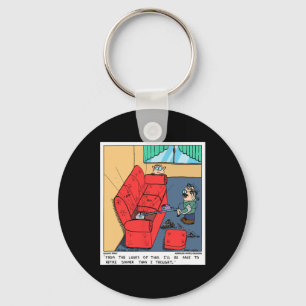 Metal Detector The Couch Funny Prospecting Novelty Keychain