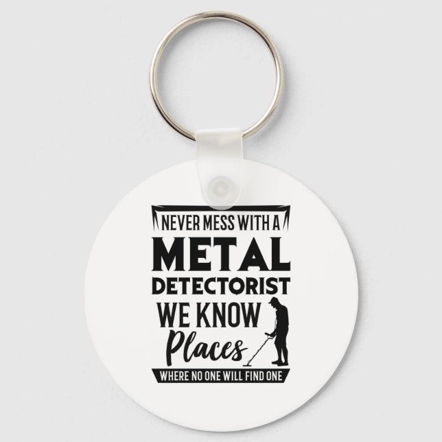 Metal Detectorist Keychain (Front)