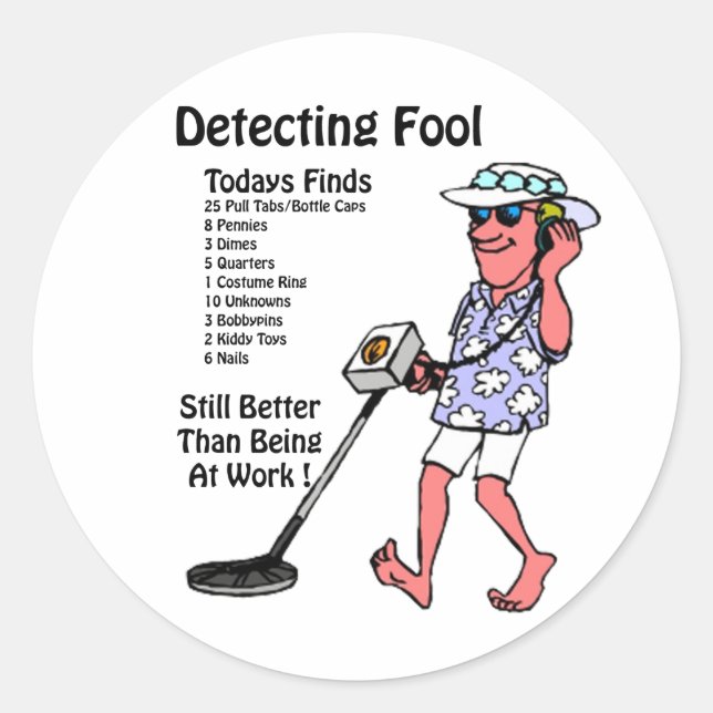 Metal Detectors Classic Round Sticker (Front)