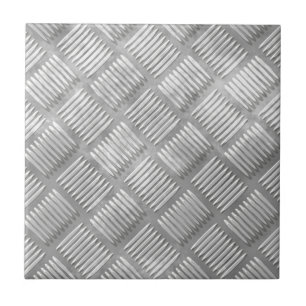 Metal diamond plate tile
