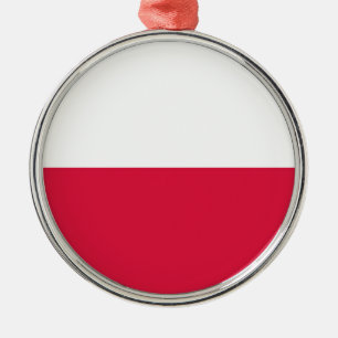 Métal Drapeau polonais (Pologne) Ornement en céramique