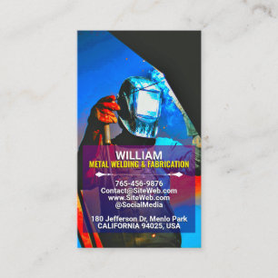 Metal Fabrication & Welding Services Contractor Calling Card