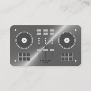Metal Faux Pro-DJ Controller Business Card