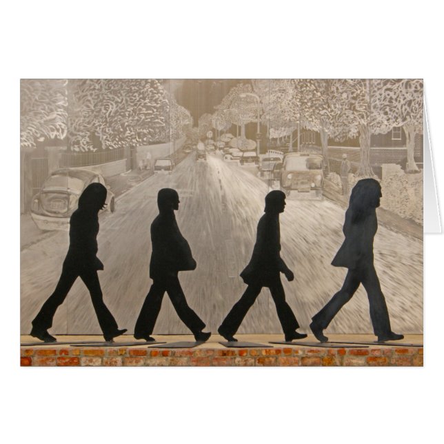 Metal Figures in Front Of Painted Mural ~ Abbey Rd (Front Horizontal)