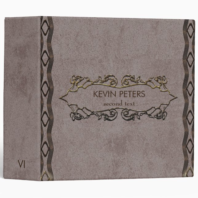 Metal Floral Frame Binder (Front/Spine)