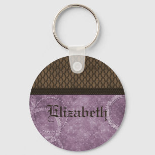 Metal Gear Steampunk Keychain, Purple Keychain