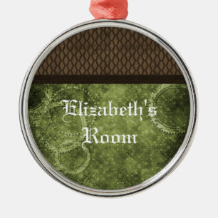 Metal Gear Steampunk Ornament, Green Ornament