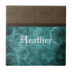 Metal Gear Steampunk Tile, Teal Tile