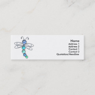 Metal & Glass Dragonfly Profile Cards