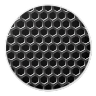 Metal grid pattern - background ceramic knob