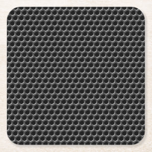 Metal grid pattern - background square paper coaster