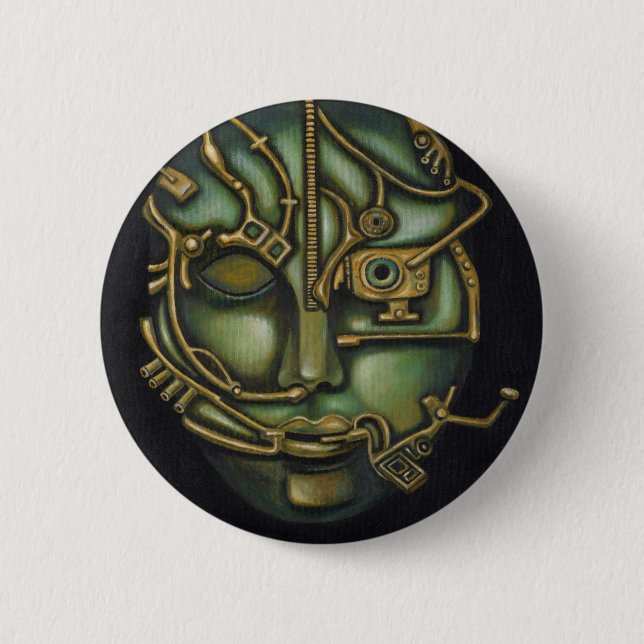 Metal Head 2 Inch Round Button (Front)