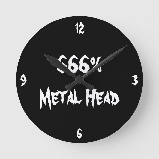 Metal Head Round Clock (Front)