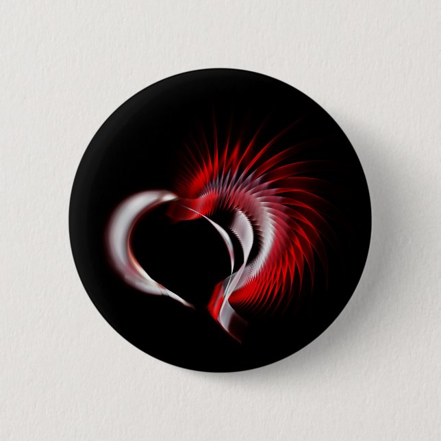 Metal Heart 2 Inch Round Button (Front)