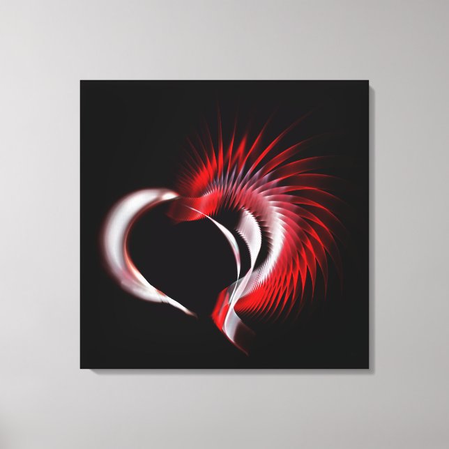 Metal Heart Canvas Print (Front)