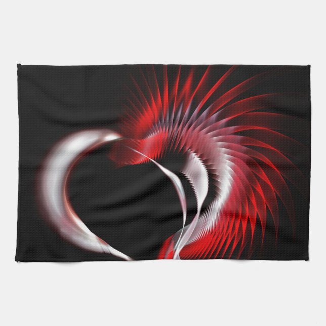 Metal Heart Kitchen Towel (Horizontal)
