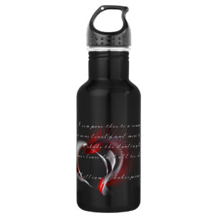 Metal Heart with Shakespeare's sonnet 18 532 Ml Water Bottle
