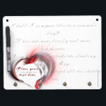 Metal Heart with Shakespeare's sonnet 18 Dry Erase Board With Keychain Holder<br><div class="desc">Metal heart with a red crest, enhanced by shakespeare's sonnet 18: "Shall I appear thee to a summer's day? Thou art more lovely and more temperate: Rough winds do shake the darling buds of May, And summer's lease hath all too short a date. " Ready to be customised with your...</div>