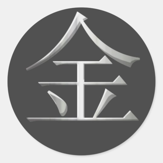 Metal Kanji Sticker