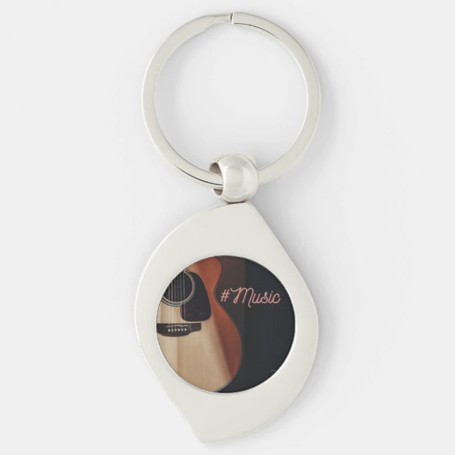 metal key chain guitar (Front)