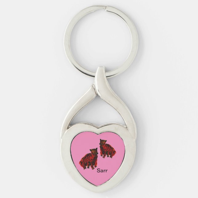 Metal Keychain : Bear Cubs (Front)