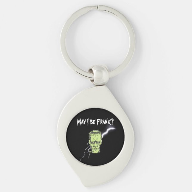 Metal Keychain, May I Be Frank, Frankenstein Keychain (Front)