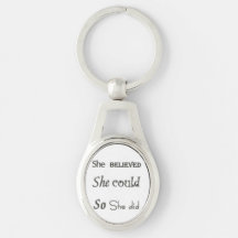 Metal Keychain Positive Affirmation Girls Women