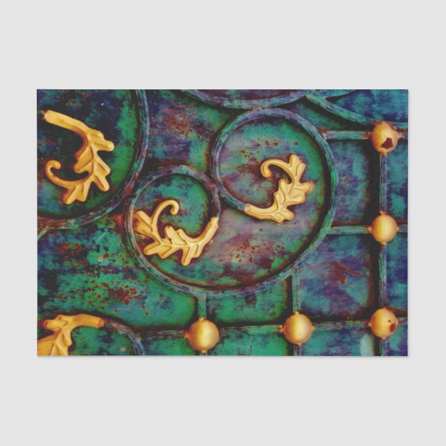 Metal Leaves Tissue Paper (Front)