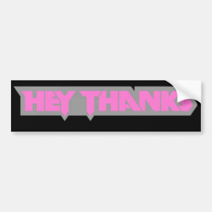 metal logo bumper sticker