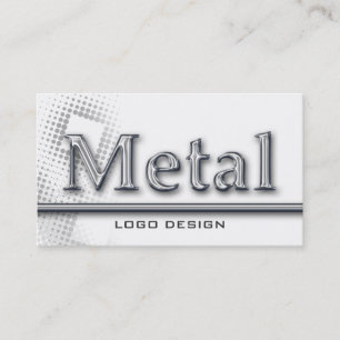 METAL LOGO DESIGN J Welding Business Cards