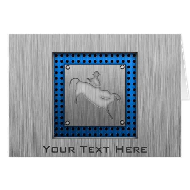 Metal-look Bull Rider (Front Horizontal)