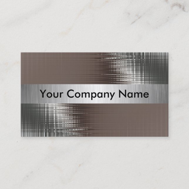 Metal Look Business Cards With Class (Front)