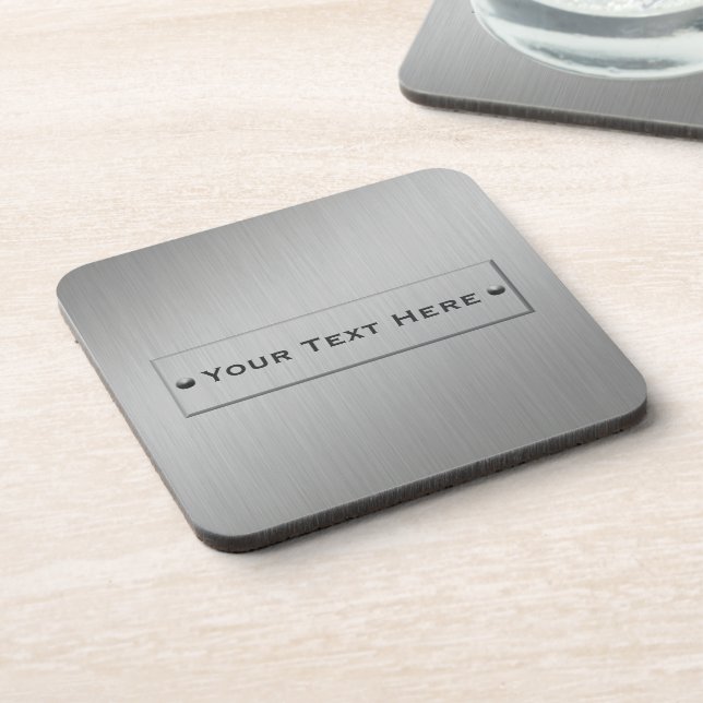 Metal Look custom coasters (Left Side)