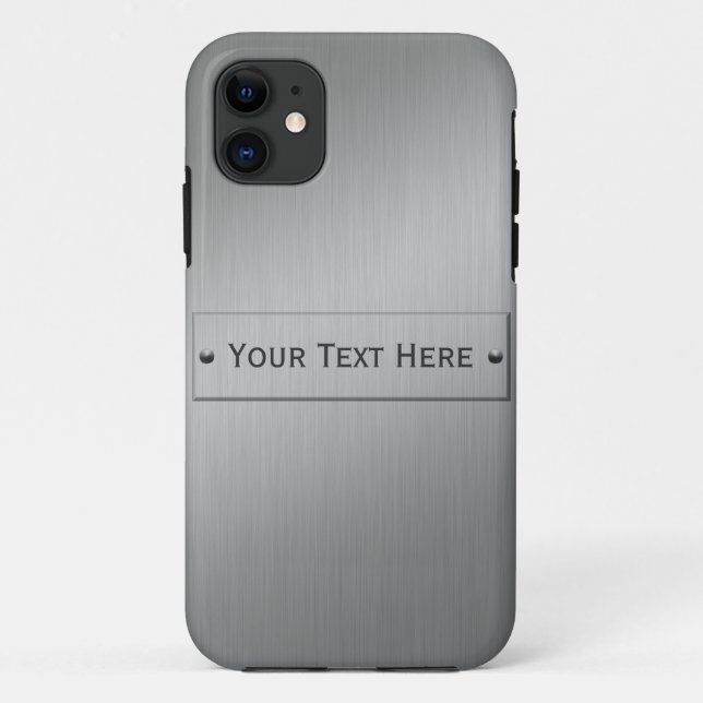 Metal Look custom iPhone case (Back)