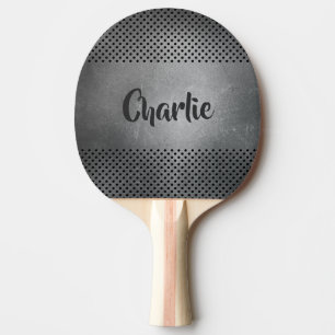 Metal Look custom name ping pong paddle